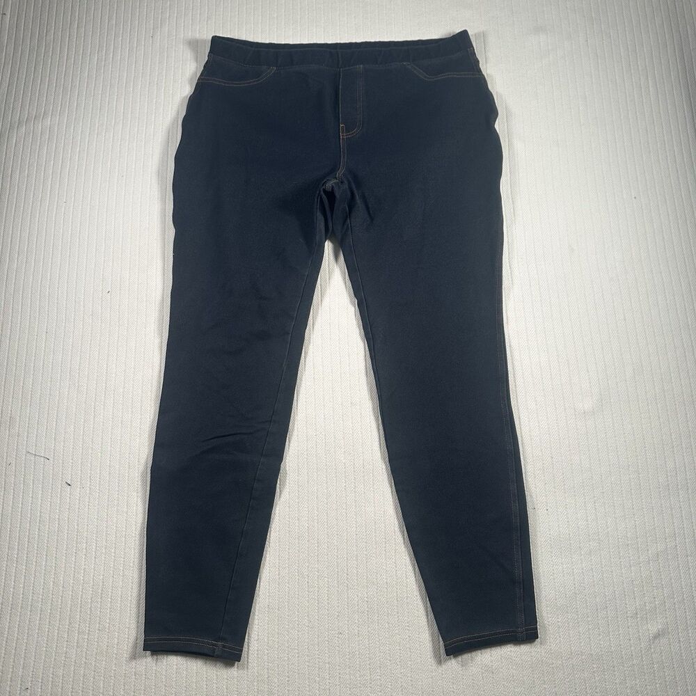 Unbranded Womens Jeggings Size XL Dark Wash Denim Pull On Elastic Waist Stretch